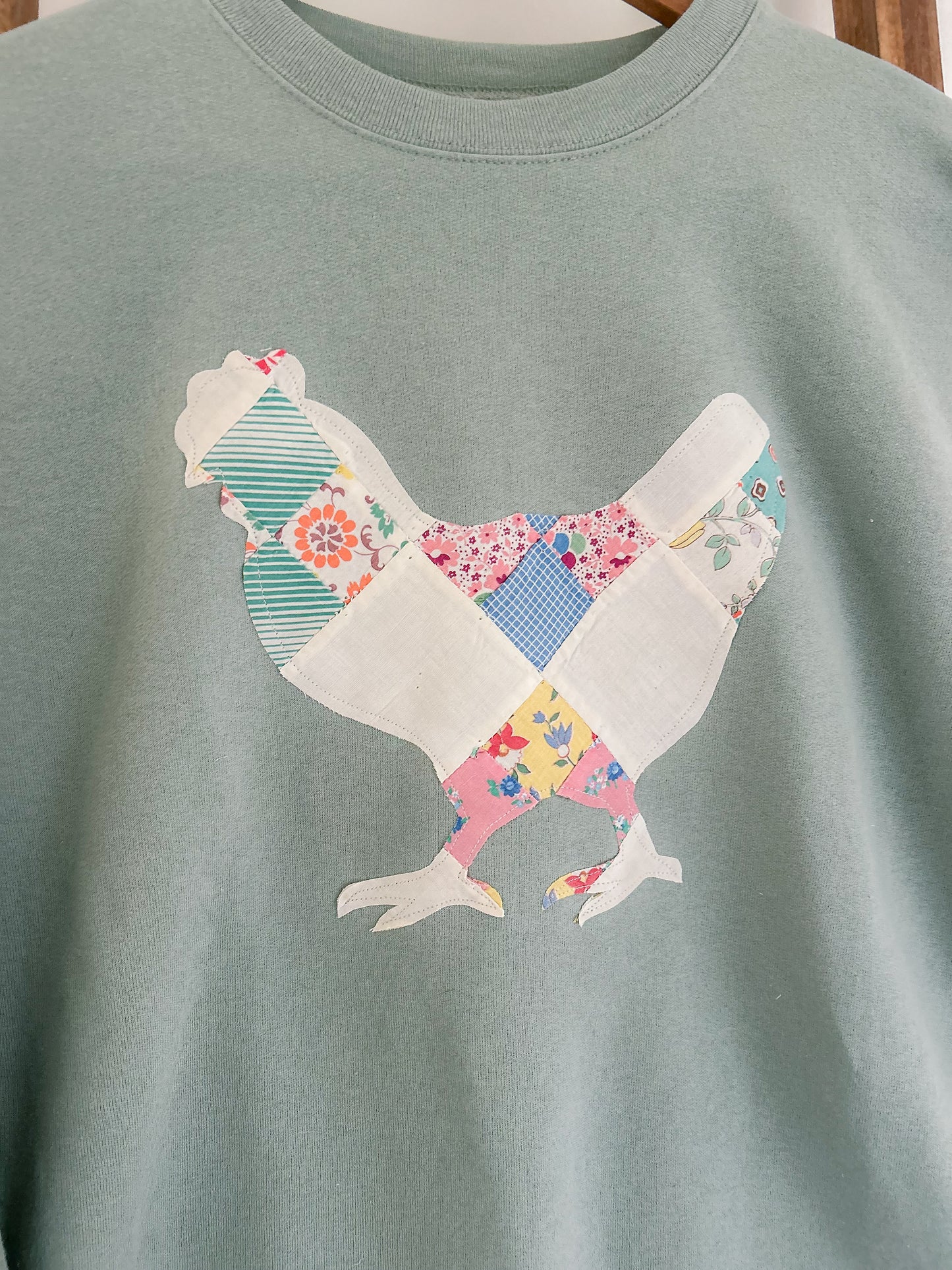 Vintage Quilt Chicken Sweatshirt