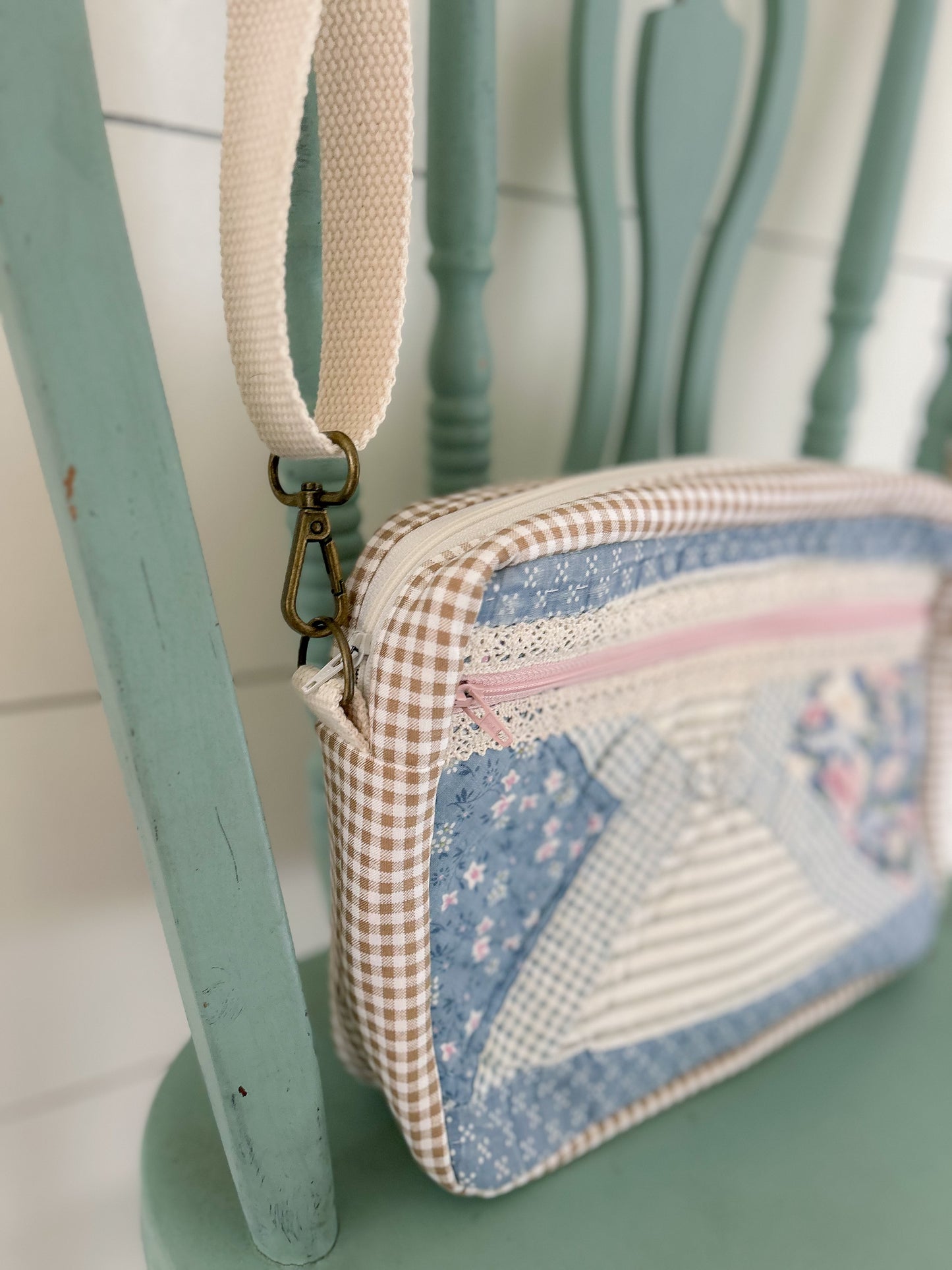 Handmade Vintage Quilt Crossbody Bag