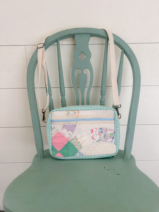 Handmade Vintage Quilt Crossbody Bag