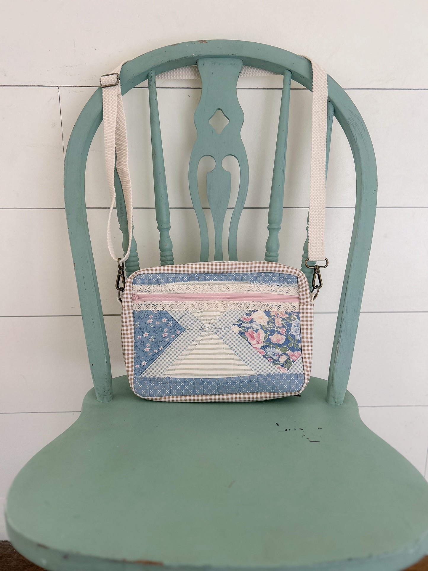 Handmade Vintage Quilt Crossbody Bag