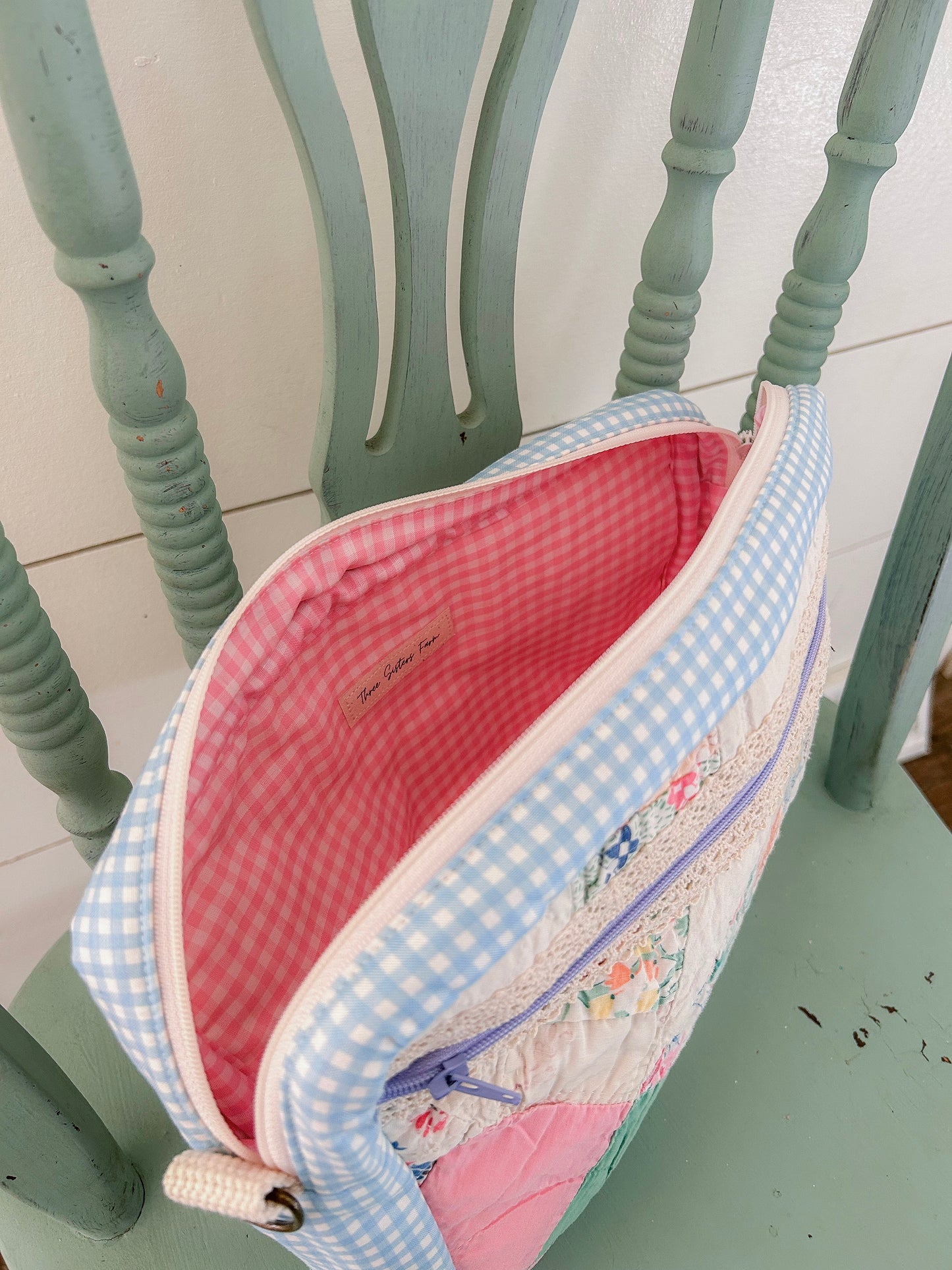 Handmade Vintage Quilt Crossbody Bag