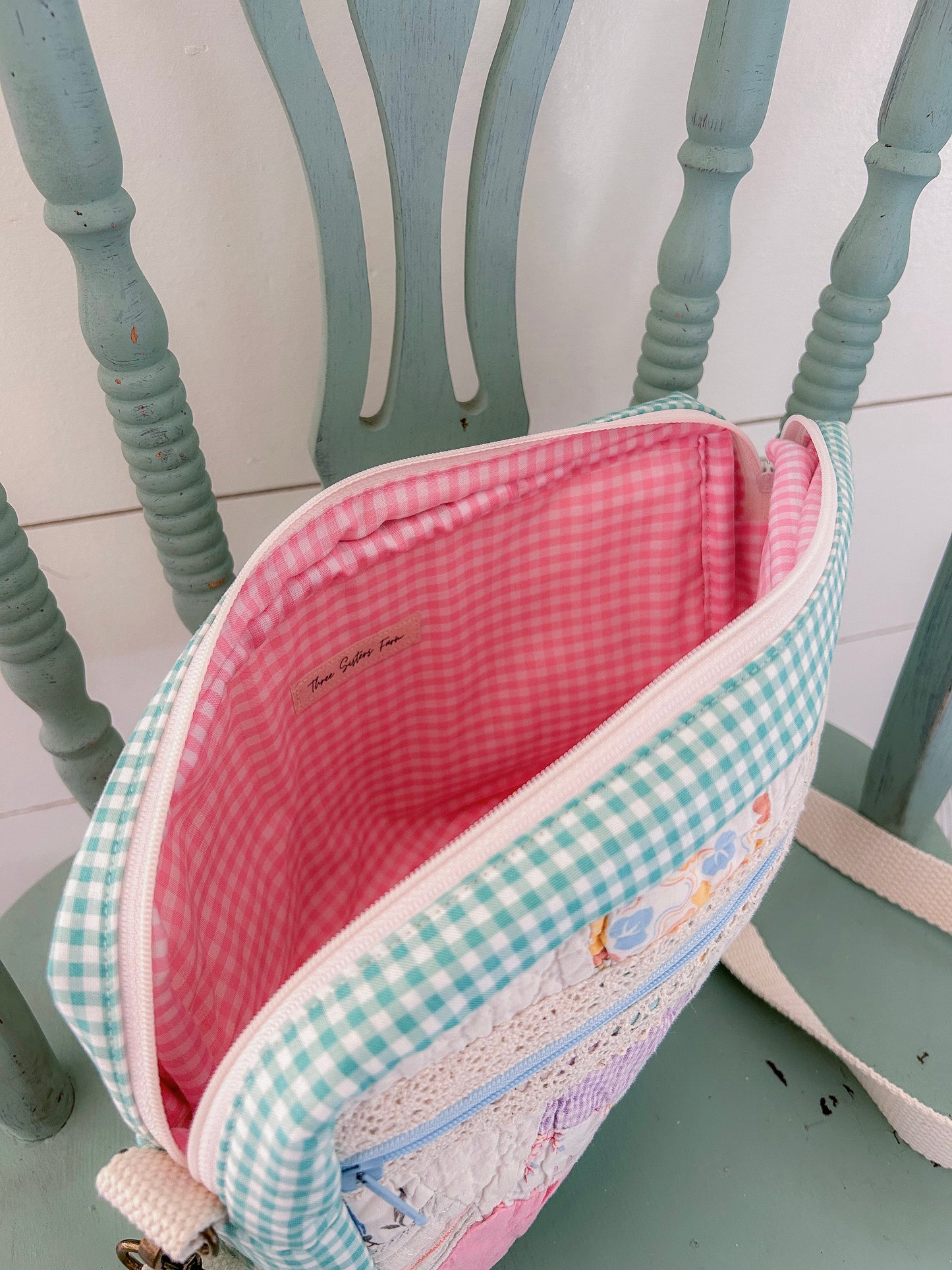 Handmade Vintage Quilt Crossbody Bag