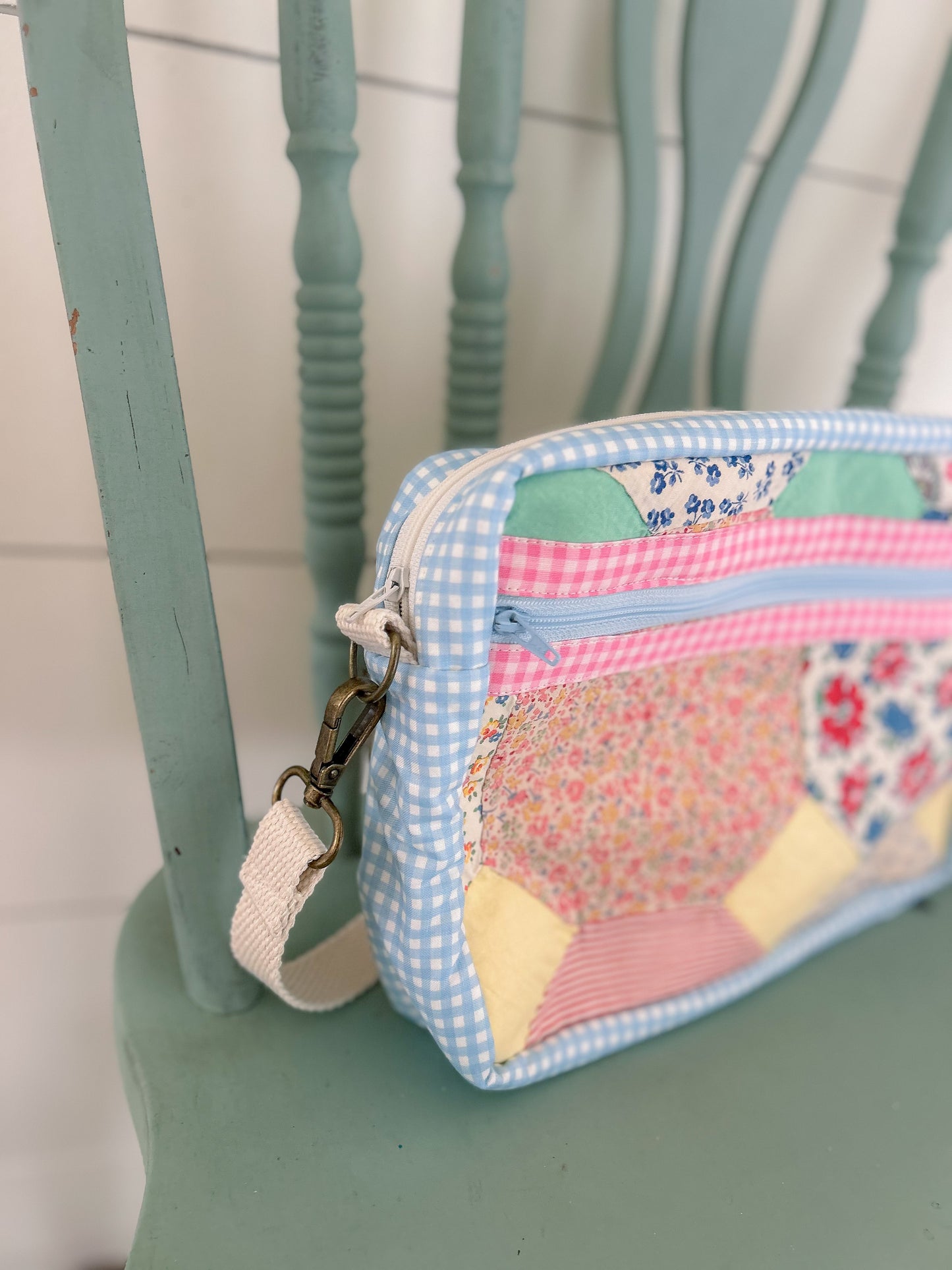 Handmade Vintage Quilt Crossbody Bag
