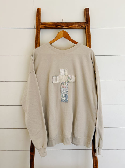 Vintage Quilt Cross Sweatshirt
