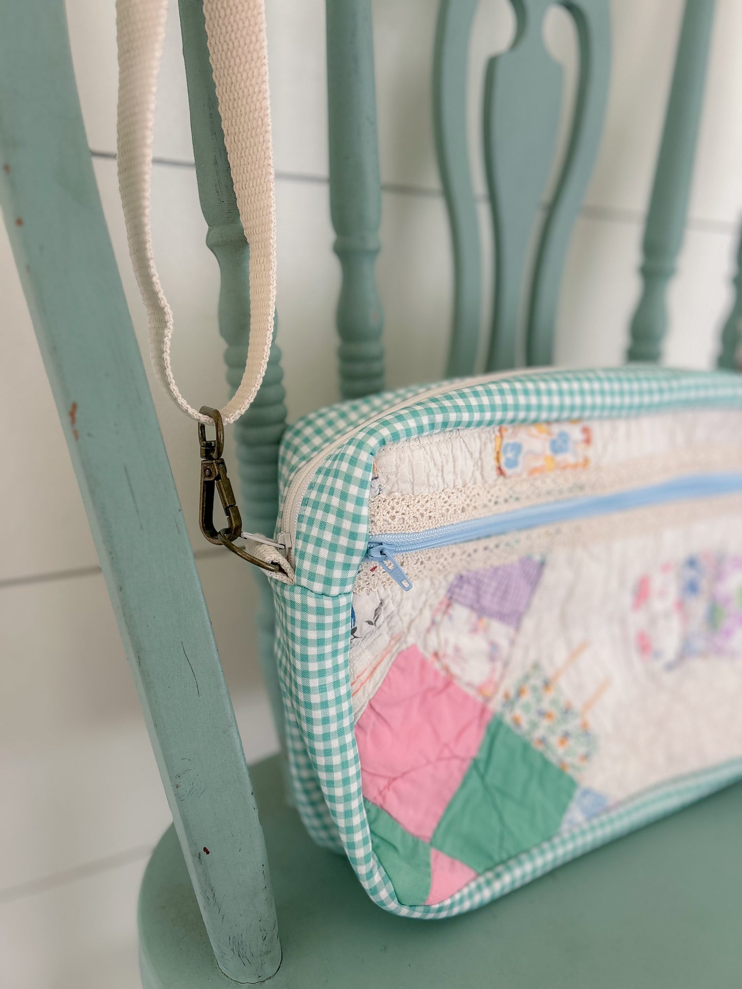 Handmade Vintage Quilt Crossbody Bag