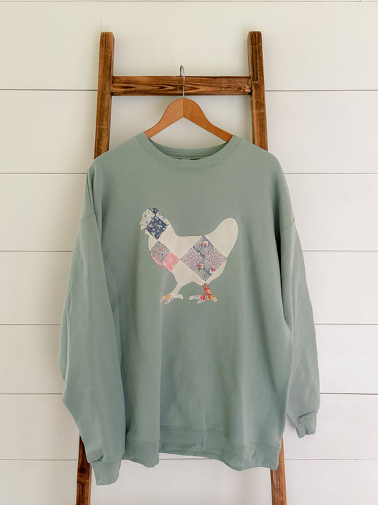Size XL Quilted Chicken Sweatshirt