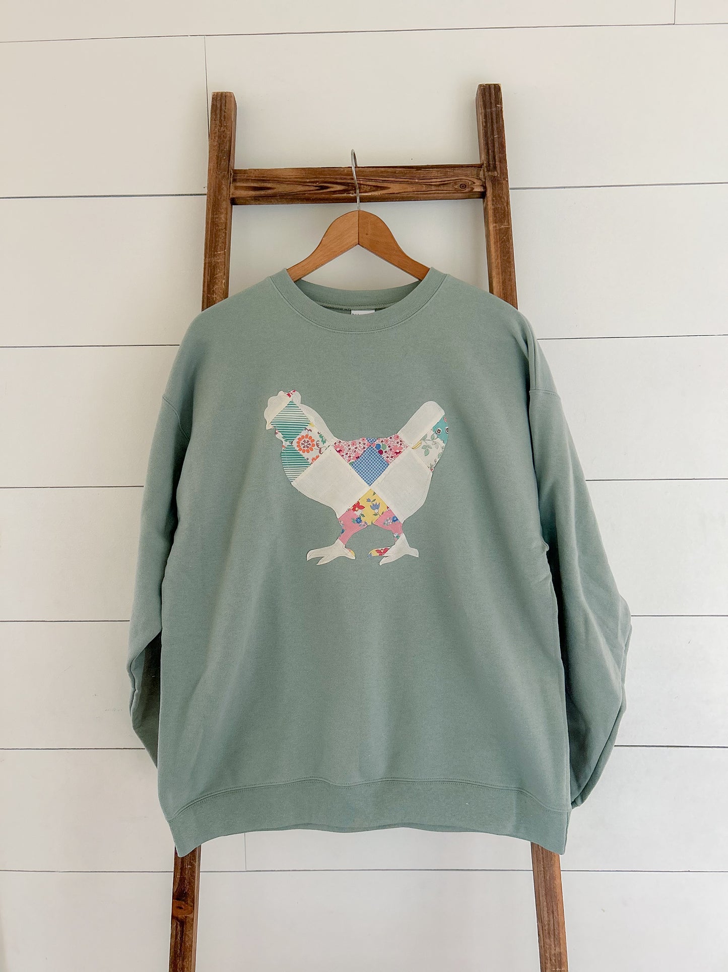 Vintage Quilt Chicken Sweatshirt