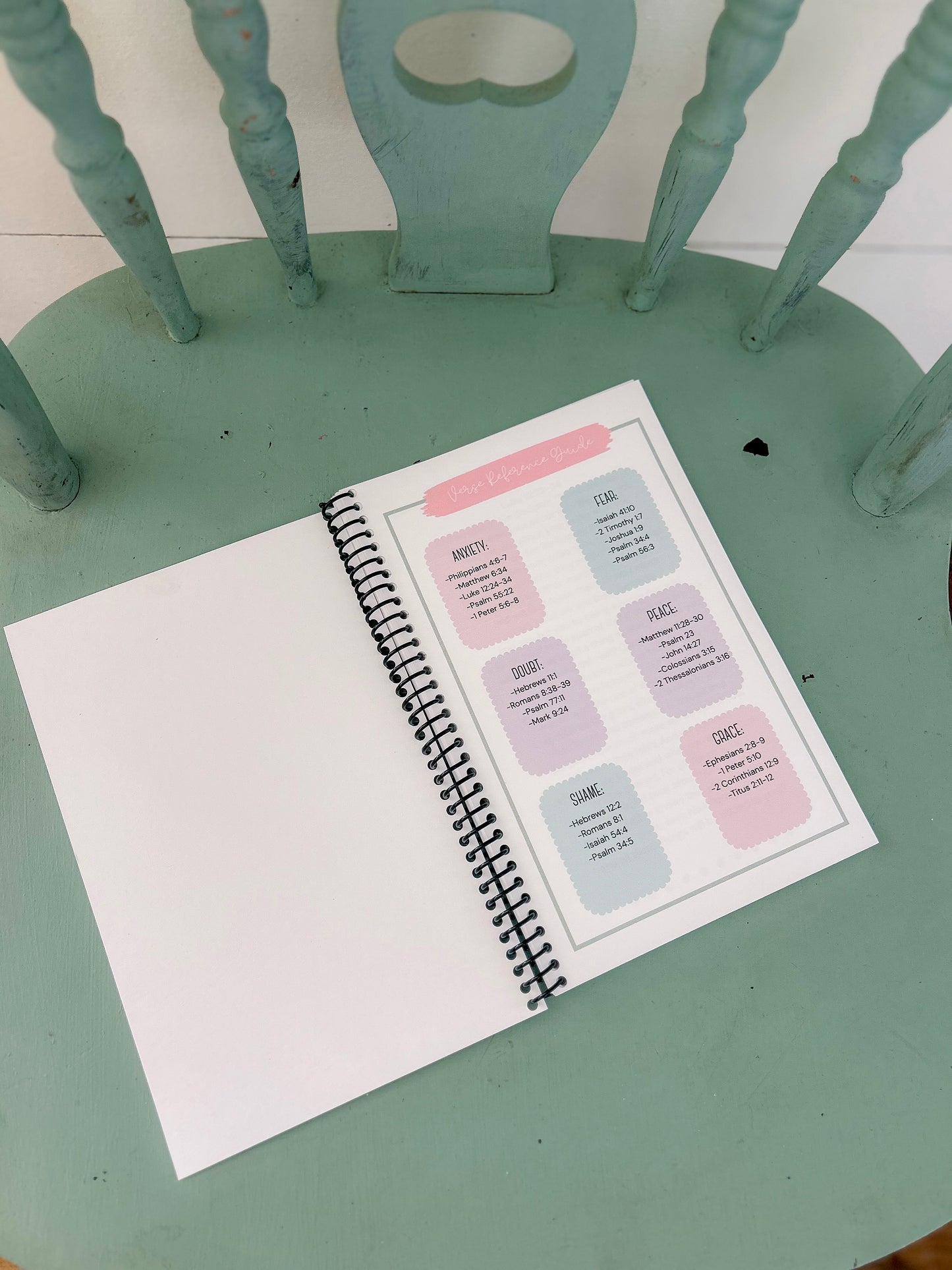Blue Gingham Bible Study Journal Notebook Set…Sermon Notebook Set…Gift Set